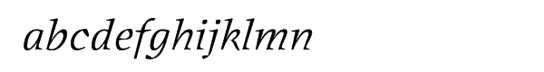 ITC Oldrichium™ Light Italic Font LOWERCASE