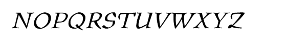 ITC Oldrichium Pro Light Italic Font UPPERCASE