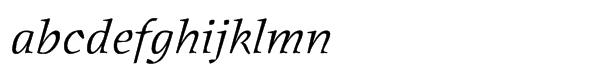 ITC Oldrichium™ Std Light Italic Font LOWERCASE