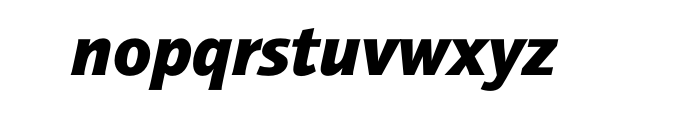 ITC Quay Sans Std Black Italic Font LOWERCASE