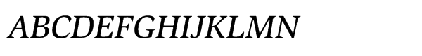 ITC Slimbach® Std Medium Italic Font UPPERCASE
