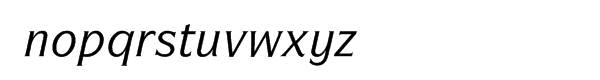 ITC Symbol® Medium Italic Font LOWERCASE