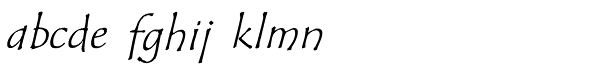 ITC Tempus Sans Std Italic Font LOWERCASE