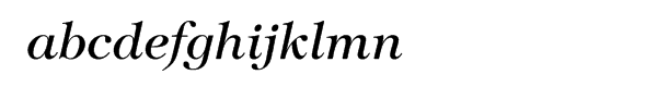 ITC Tiffany® Italic Font LOWERCASE