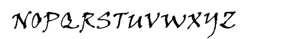 ITC Viner Hand™ Font UPPERCASE