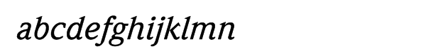 ITC Weidemann® Pro Medium Italic Font LOWERCASE
