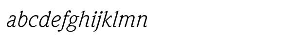 ITC Weidemann Std Book Italic Font LOWERCASE