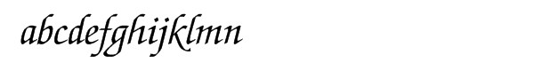 ITC Zapf Chancery® Italic Font LOWERCASE