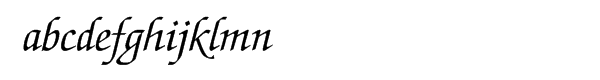 ITC Zapf Chancery Pro Medium Italic Font LOWERCASE