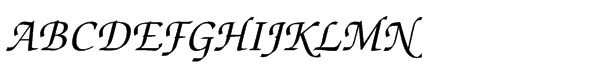 ITC Zapf Chancery® Std Italic Font UPPERCASE