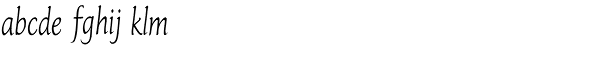 Italican Oblique Condensed Font LOWERCASE