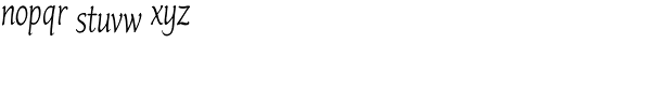 Italican Oblique Condensed Font LOWERCASE