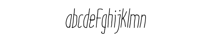 Italo Light Italic Font LOWERCASE