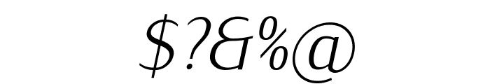 IwonaCondLight-Italic Font OTHER CHARS