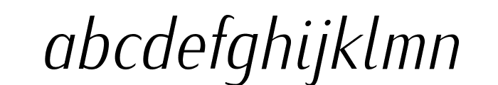 IwonaCondLight-Italic Font LOWERCASE