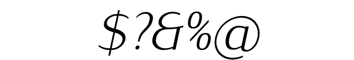 IwonaLight-Italic Font OTHER CHARS