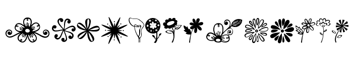 Janda Flower Doodles Font UPPERCASE