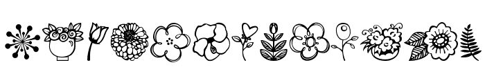 Janda Flower Doodles Font LOWERCASE