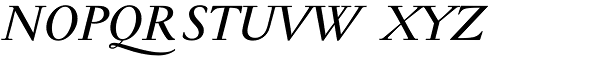Jannon Antiqua Medium Italic Font UPPERCASE