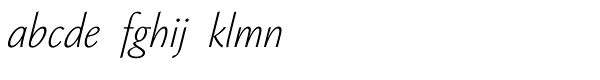 Jannon Sans Light Italic Font LOWERCASE
