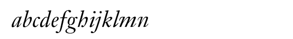 Janson™ Text 56 Italic Font LOWERCASE