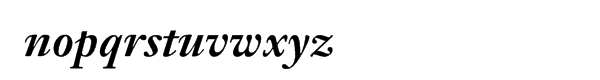 Janson™ Text 76 Bold Italic Font LOWERCASE