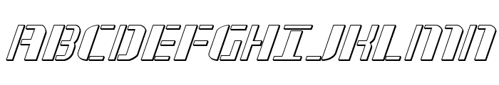 Jetway 3D Italic Font UPPERCASE