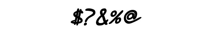 JimbosPrint-Bold-Italic Font OTHER CHARS