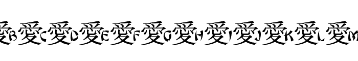 JLR Chinese Love Font UPPERCASE