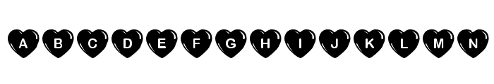 JLR Simple Hearts Font LOWERCASE