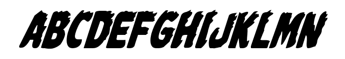 Johnny Torch Condensed Italic Font UPPERCASE