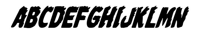 Johnny Torch Condensed Italic Font LOWERCASE