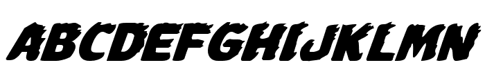 Johnny Torch Expanded Italic Font LOWERCASE