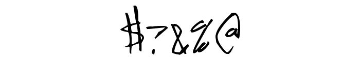 Jon Handwriting Font OTHER CHARS