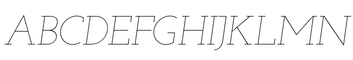 Josefin Slab Thin Italic Font UPPERCASE