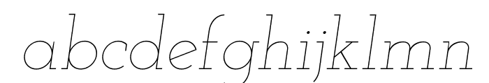 Josefin Slab Thin Italic Font LOWERCASE