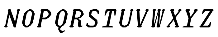 JUstice Mono Oblique Font UPPERCASE