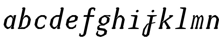 JUstice Mono Oblique Font LOWERCASE