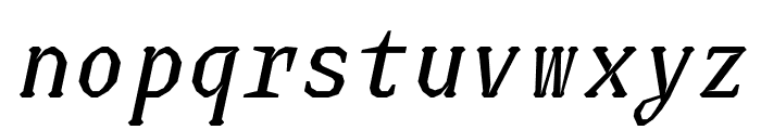 JUstice Mono Oblique Font LOWERCASE