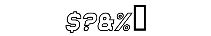 Jumbo Outline Italic Font OTHER CHARS