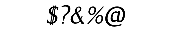 Jura Italic Font OTHER CHARS
