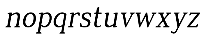 Jura Italic Font LOWERCASE