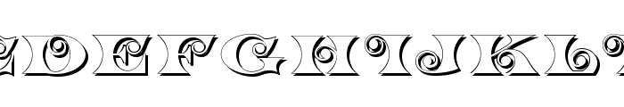 K22 Spiral Swash Shadow Font UPPERCASE