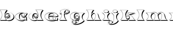 K22 Spiral Swash Shadow Font LOWERCASE