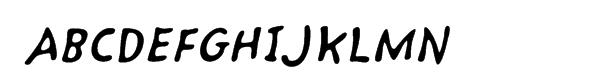 Kairengu Regular Oblique Font UPPERCASE