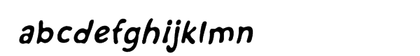 Kairengu Regular Oblique Font LOWERCASE