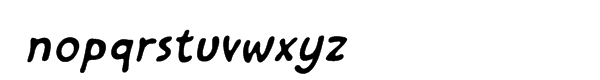 Kairengu Regular Oblique Font LOWERCASE