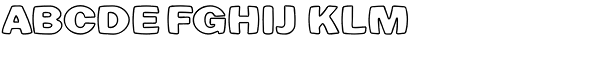 Kassena Bland Outline Font UPPERCASE