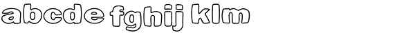 Kassena Bland Outline Font LOWERCASE