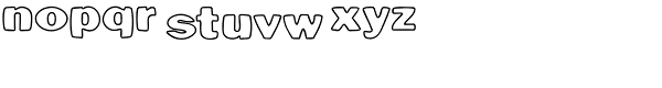 Kassena Bland Outline Font LOWERCASE